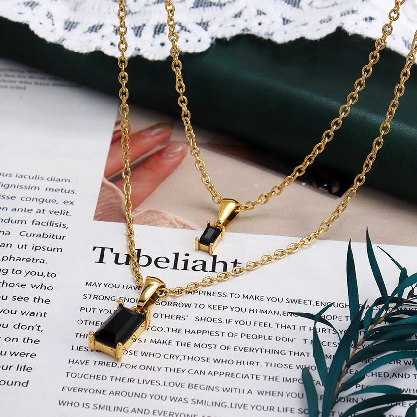 NORAS DOUBLE BLACK SQARE