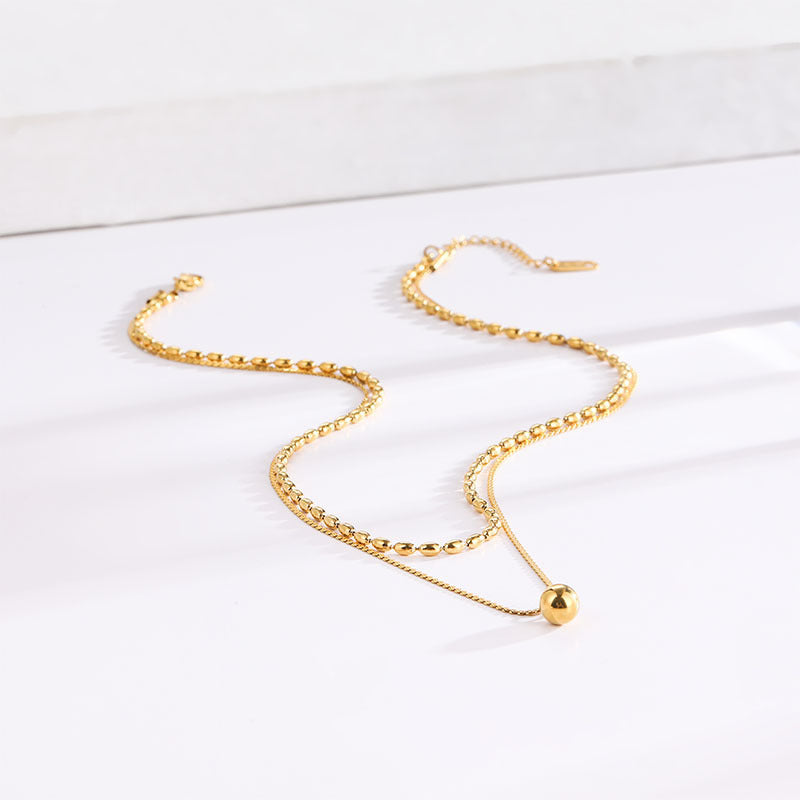 NORAS GOLD BEAN HALSKETTE